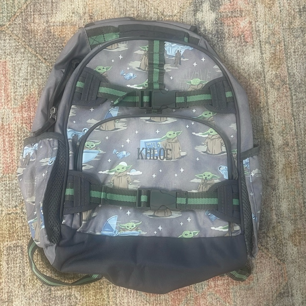 New! Pottery Barn Kids Large Mackenzie‎ Backpack in Baby Yoda Grogu Mandolorian